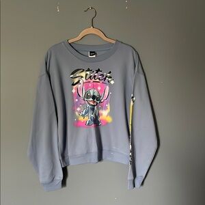 Stitch Graphic Women's Sweater - Gray